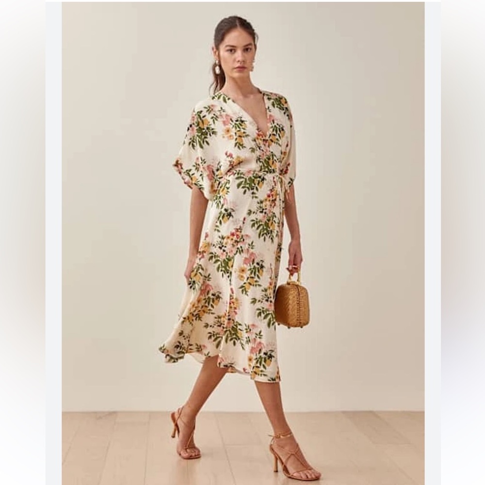 Reformation Karen Floral Wrap Dress